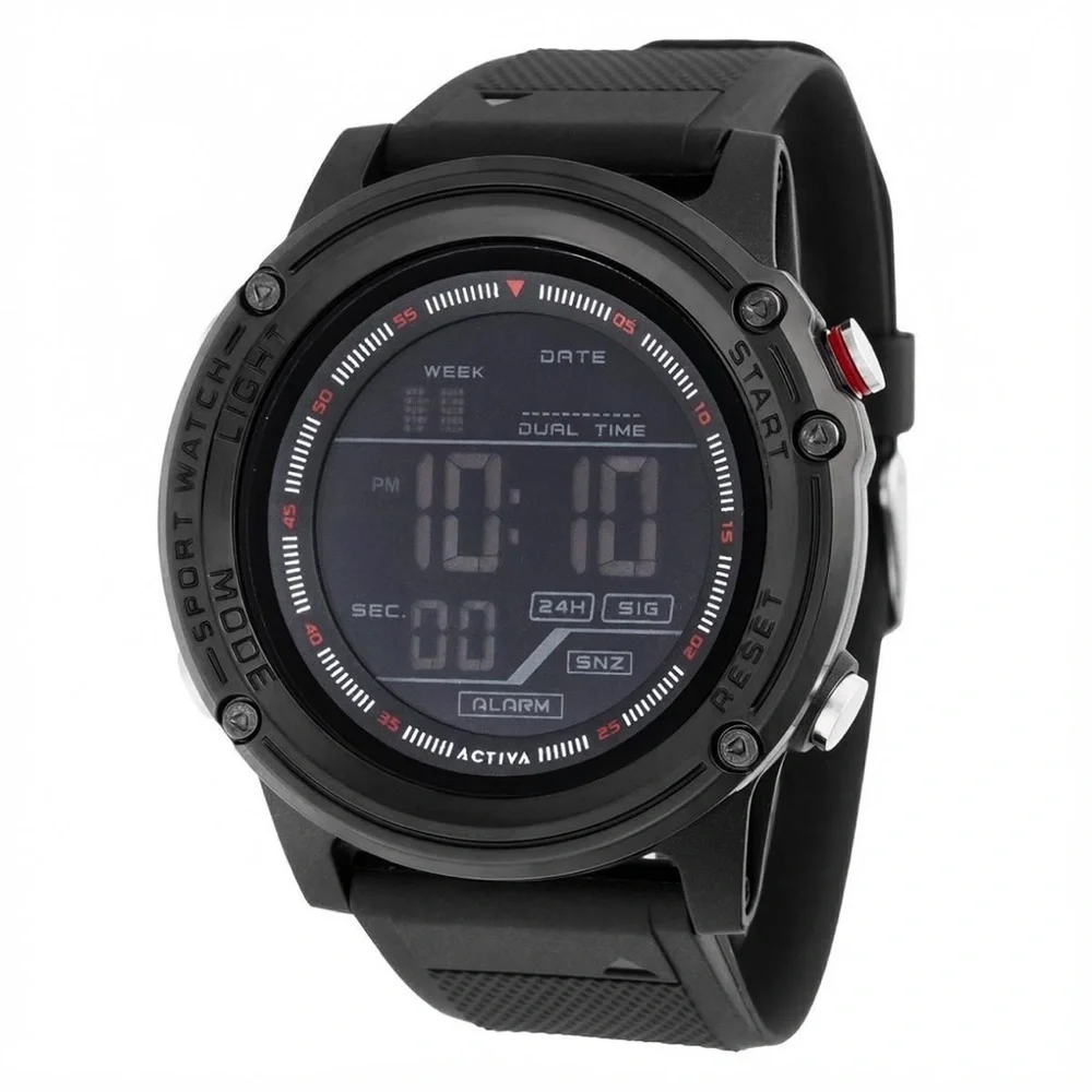 Activa Voyager of Time X Invicta Men’s Digital Watch 52mm Black ACW8125-001